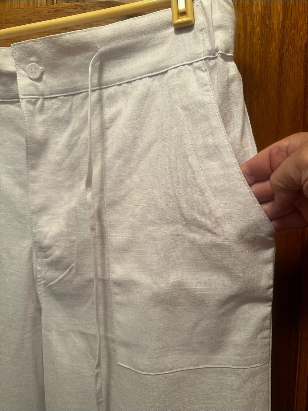 Psalter Men's Lightweight White Drawstring Pants sz.L